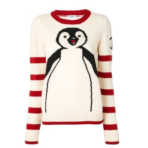 chanel penguin sweater price|chanel cardigan sweater.